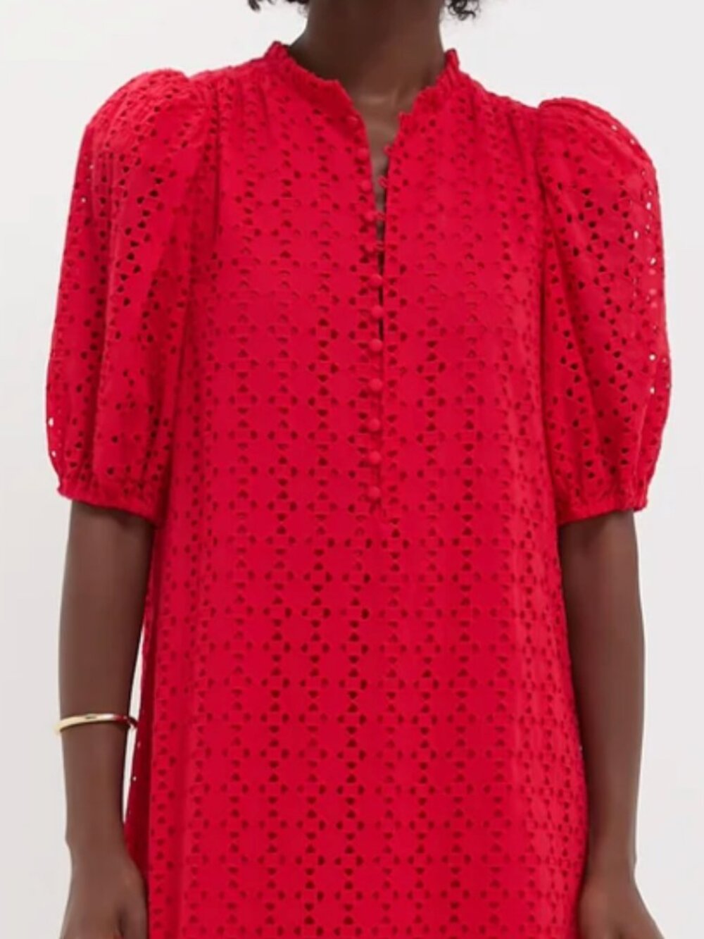 NWOT* Hyacinth House- Red Eyelet Tryall Midi Dress